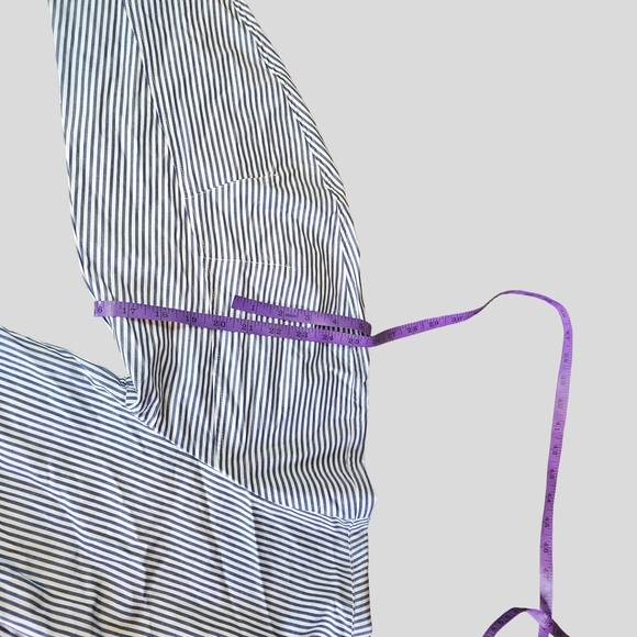Nine West Navy and White Striped Shirt - Picture 14 of 15